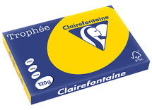 Papier - fotokopieerpapier - Clairefontaine Trophée - A4 - 120 g - goudgeel - pak van 250 vellen