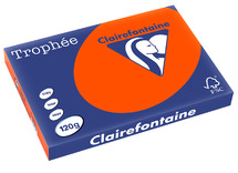 Papier - fotokopieerpapier - Clairefontaine Trophée - A4 - 120 g - kardinaalrood - pak van 250 vellen