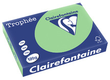Papier - fotokopieerpapier - Clairefontaine Trophée - A4 - 120 g - pastel - natuurgroen - pak van 250 vellen