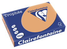 Papier - fotokopieerpapier - Clairefontaine Trophée - A4 - 120 g - pastel - karamel - pak van 250 vellen