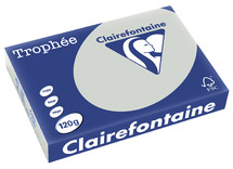 Papier - fotokopieerpapier - Clairefontaine Trophée - A4 - 120 g - pastel - lichtgrijs - pak van 250 vellen