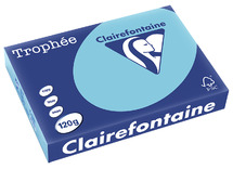 Papier - fotokopieerpapier - Clairefontaine Trophée - A4 - 120 g - pastel - passaatblauw - pak van 250 vellen
