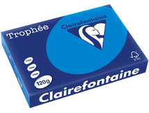 Papier - fotokopieerpapier - Clairefontaine Trophée - A4 - 120 g - blauw - pak van 250 vellen