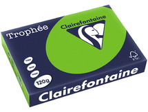 Papier - fotokopieerpapier - Clairefontaine Trophée - A4 - 120 g - grasgroen - pak van 250 vellen