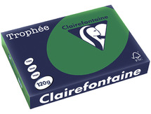 Papier - fotokopieerpapier - Clairefontaine Trophée - A4 - 120 g - dennengroen - pak van 250 vellen