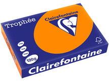 Papier - fotokopieerpapier - Clairefontaine Trophée - A4 - 120 g - feloranje - pak van 250 vellen