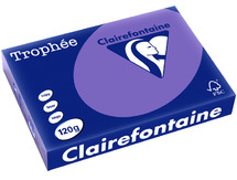 Papier - fotokopieerpapier - Clairefontaine Trophée - A4 - 120 g - violet - pak van 250 vellen