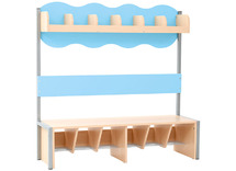 Garderobe - Meubel - Wolkje - 6 Vakken - lichtblauw - per stuk