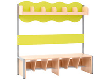 Garderobe - Meubel - Wolkje - 6 Vakken - lichtgroen - per stuk