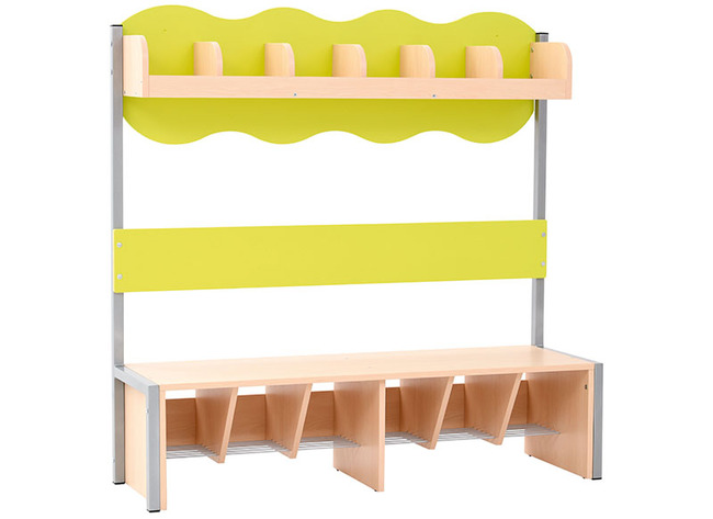Garderobe - Meubel - Wolkje - 6 Vakken - lichtgroen - per stuk
