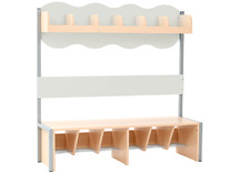 Garderobe - Meubel - Wolkje - 6 Vakken - grijs - per stuk