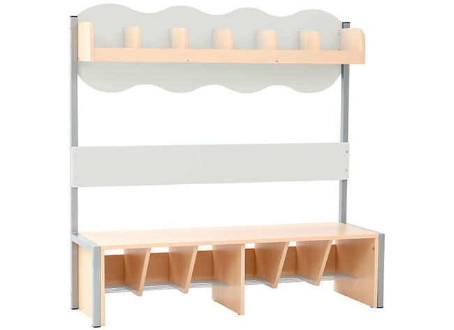 Garderobe - Meubel - Wolkje - 6 Vakken - grijs - per stuk