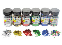 pailletten - schoolpack - jumbo - set van 6 assorti