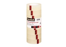 Kleefband - scotch - transparante tape - 33m x 19mm - set van 8