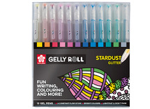 Roller - gelroller - glitter - set van 12 assorti