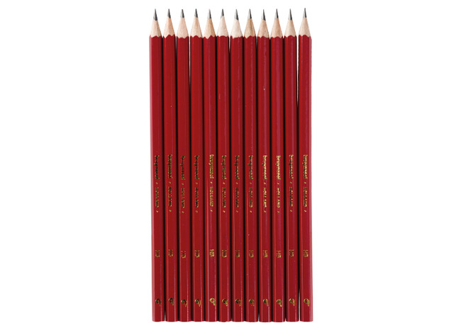 Potloden - grafietpotloden - Bruynzeel - HB - zeshoekig - etui - set van 12