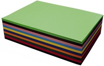 Tekenpapier - gekleurd - 120 g - a4 - 10 kl - assortiment van 500bl