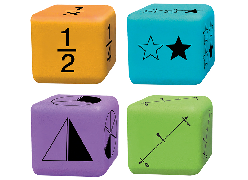 Uitsluiting Surrey Archeologie Dobbelstenen - wiskunde - Learning Resources - Fraction Dice - per set -  Baert