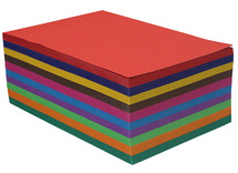 Papier - tekenpapier - A5 - 120 g - gekleurd - assortiment van 500 vellen
