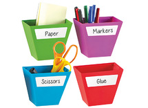 Opbergen - Learning Resources Magnetic CreateaSpace Storage Bins - pennenpotje - magnetisch - gekleurd - set van 4 assorti