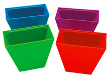 Opbergpotjes - Learning Resources Magnetic CreateaSpace Storage Bins - pennenpotje - magnetisch - gekleurd - set van 4 assorti