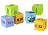Spelaccessoires - dobbelstenen - hand2mind Multiple Representation Equivalency Dice - wiskunde - per set