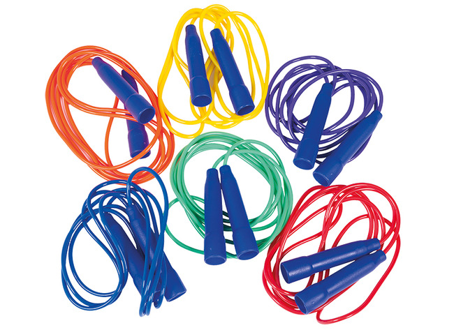 Corde à sauter - Megaform - différents coloris - colorée - 2,7 m - set de 6 assorti
