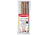 Pen - rollerpen - Uni-ball Signo - 1,0 mm - metallic - set van 4 assorti