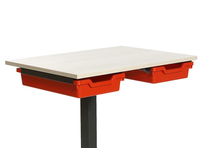 TABLE MOBILE ASSIS-DEBOUT ADJUST - 2 TIROIRS