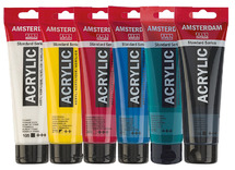 Verf - acrylverf - Amsterdam - educatieset - tubes - 120 ml - set van 6 assorti
