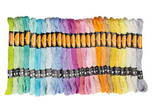 Draad - garen - pastelkleuren - borduren - set van 52 assorti