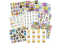 Stickers - variatie - mix met duimpjes, emoji's, dieren en meer - 360 motieven - assortiment van 720