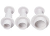 Boetseren - uitsteekvormen - stempels - cirkels - plastic - set van 3 assorti