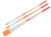 Penselen - Talens - Plat/Rond - Set Van 3 Assorti