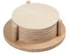 Onderzetters - in houder - hout - per stuk