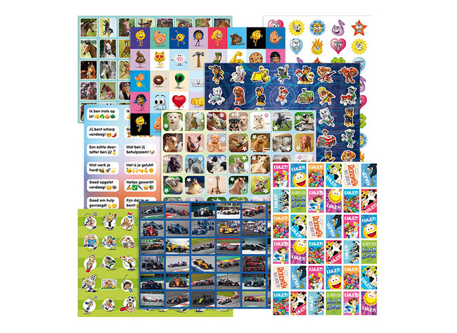 Stickers - variatie - 360 motieven - set van 720