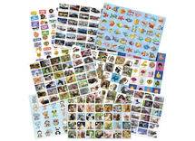 Stickers - variatie - mix met dieren, sport, auto's en meer - 360 motieven - set van 720 assorti