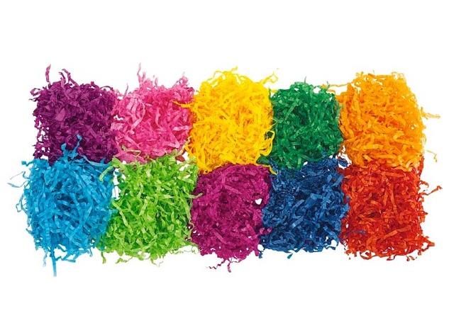 Zijdepapier - snippers - 10 kleuren - zak van 500 g