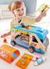 Speelgoed vakantiebus - Hape - camper - kamperen - met accessoires - hout - per set