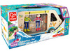 Speelgoed vakantiebus - Hape - camper - kamperen - met accessoires - hout - per set