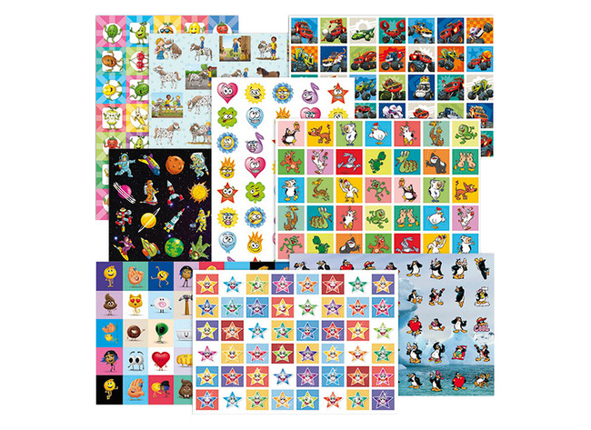 Stickers - fantasie mix - 360 motieven - set van 720
