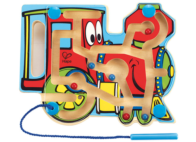 Motoriekbord - Hape Choo Choo Tracks - trein - magnetisch - fijne motoriek - per spel