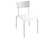 Stoel - College - Unikleur - Vierpoot - 26 cm - wit - per stuk