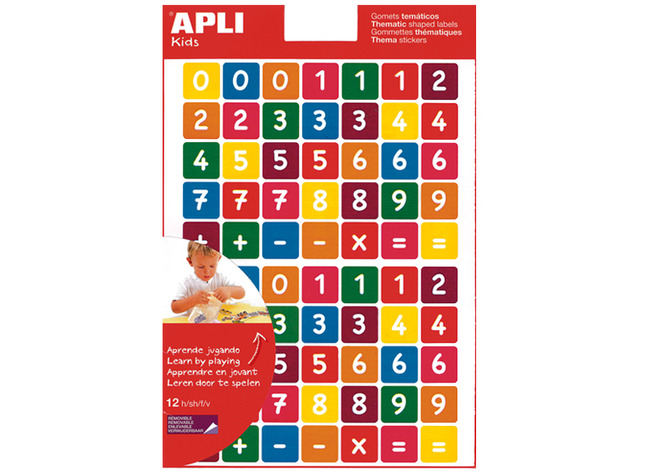 Stickers - Apli - cijfers & symbolen - set van 840 assorti