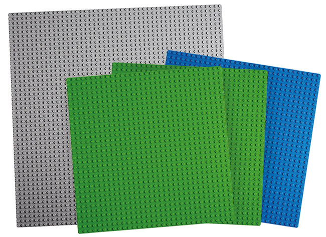 Bouwblokken - Lego® Education - bouwplaten - groot - set van 4 assorti