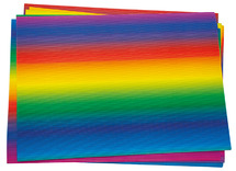 Karton - golfkarton - regenboog - 35 x 50 cm - set van 10