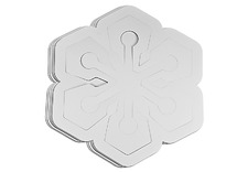 Karton - 3D ornamenten - figuren - blanco - set van 30