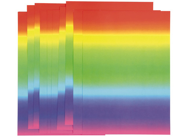 Carton arc-en-ciel - 180g - A4 - par 10