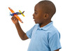 Isomo/styropor - vliegtuigen - 18 cm - set van 8