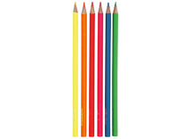 Kleurpotloden - Colortime - driekantig - neon - set van 6 assorti